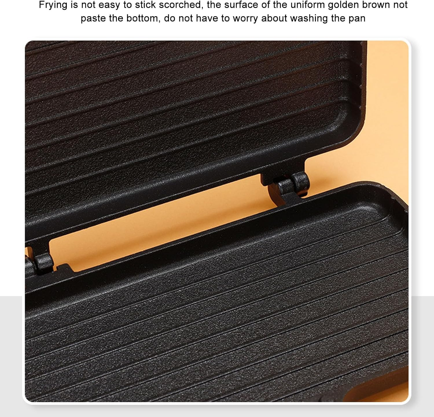 Hot Maker, Aluminum Alloy Grilled Cheese Maker with Long Handle, Double Sided Nonstick Hot Dog Toaster Baking Pan Flip Grill Pan for Breakfast image number 1