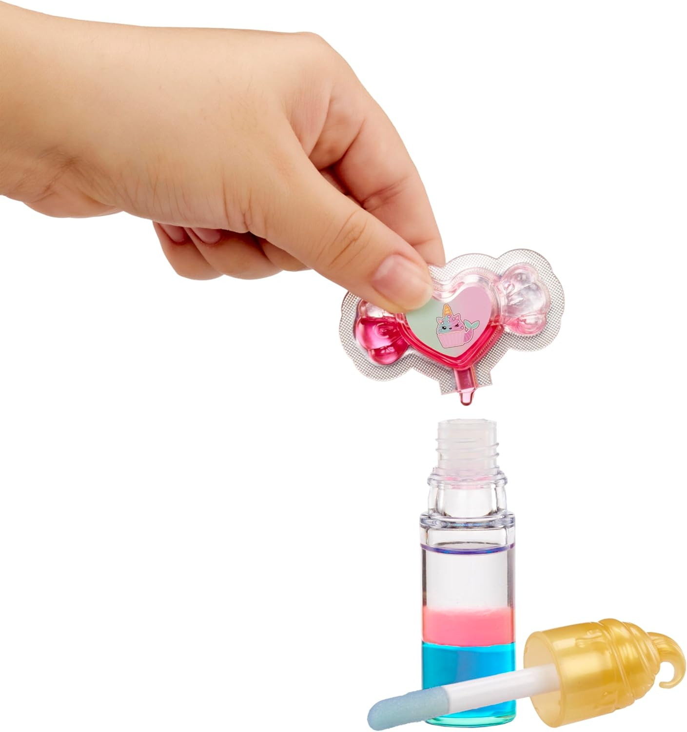 Yummiland Lip Gloss Doll: Mystery Color Change - Phoebe Frappe Includes DIY Lip Gloss + Removable Keychain, Cosmetic Play, Collectible, Ages 4+ image number 2