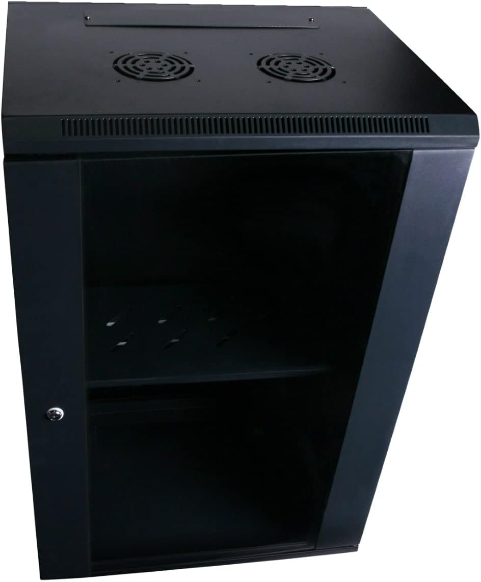 HCC 18RU 19 Inch 450Mm Deep Wall Mount Cabinet Server Rack Data Network Comms 18U 19&rdquo;, Black (RW-18R-450) image number 4