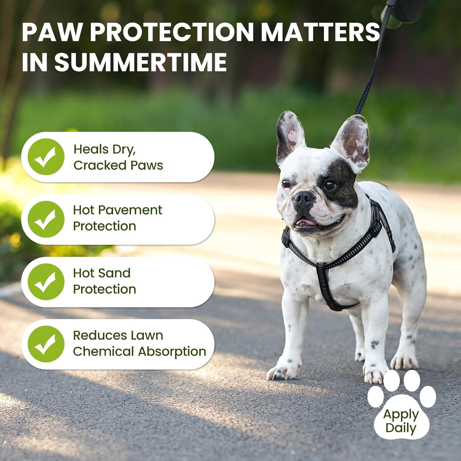 Pawsono Lick-Safe Dog Paw & Nose Balm with Coconut Oil | All-Natural Paw Cream & Wax for Dry, Cracked Pads & Snouts| Cat Moisturizer & Soother, Nose Butter for Bulldogs| Horse Hoof Care (60 G /2.1 Oz) image number 2