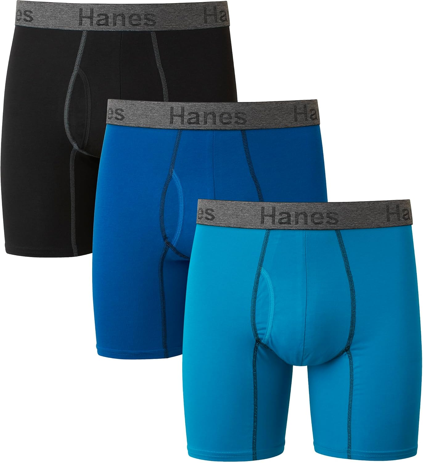 Hanes Men'S 3-Pack Comfort Flex Fit Ultra Soft Stretch Boxer Brief