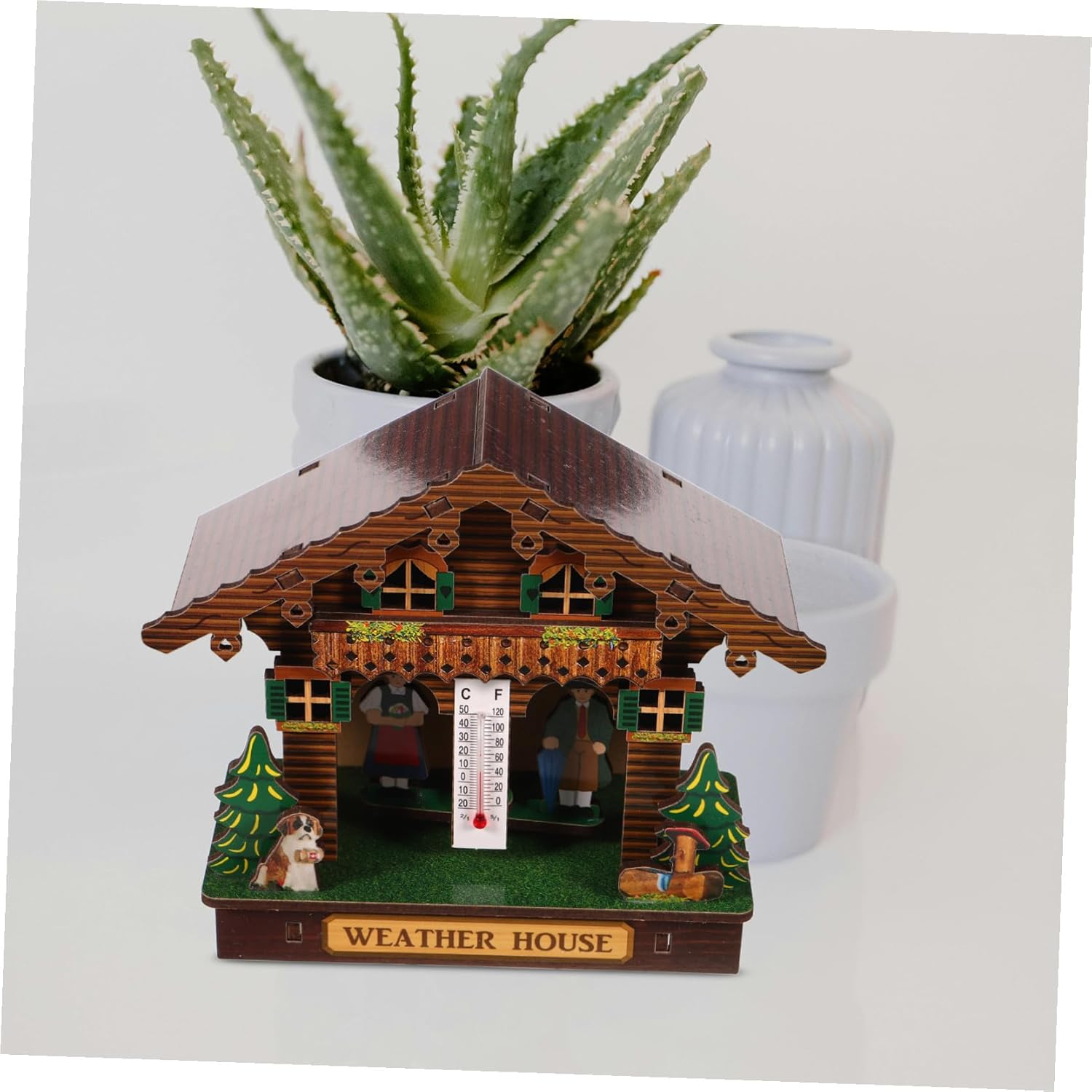 Wall Mounted Weather Station Thermometer Hygrometer Barometer for Indoor Outdoor Use Accurate Temperature Humidity Gauge with Elegant Vertical Design for Patio Garden Home image number 5