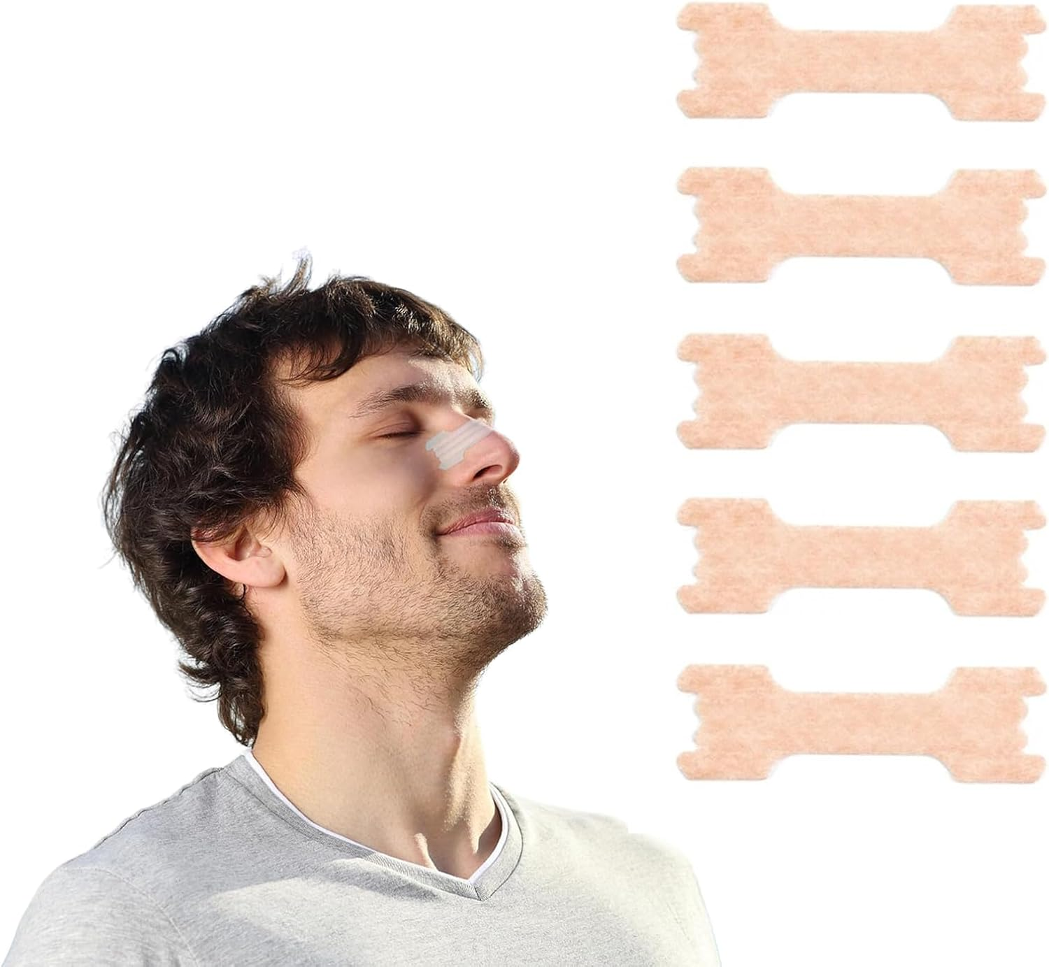 [50Pack]Breathe Nasal Strips to Reduce Snoring Works Instantly to Improve Sleep, Relieve Nasal Congestion Due to Colds & Allergies