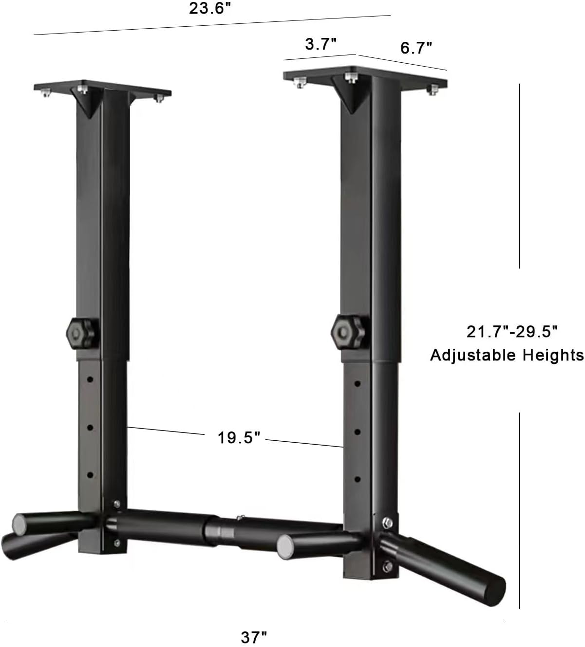 Cometofit Ceiling Mount Pull-Up Bars (Black2) image number 2