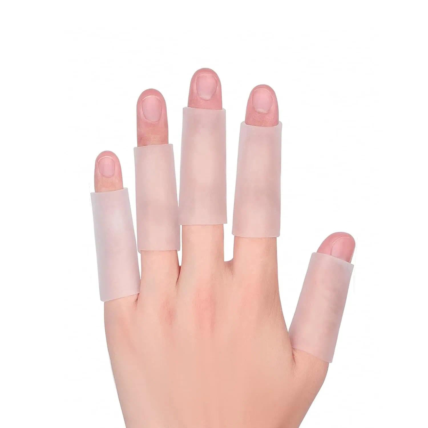 20 PCS Gel Finger Sleeve Protectors, Silicone Compression Finger Sleeves for Pain Relief, Flexible Washable Finger Protector for Blisters Calluses Cracked Skin &ndash; Reusable Adjustable Finger Support (Ermaoo) image number 3