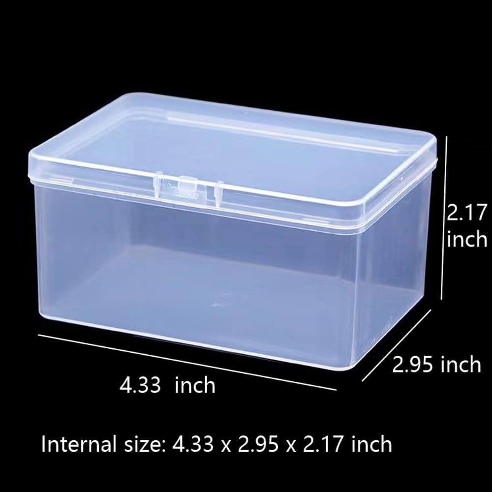 2PCS Clear Plastic Deck Card Storage Box, Collectible Trading Cases, Holder, Containers for Game Cards, Puzzle, Chess Pieces and Other Accessories image number 4