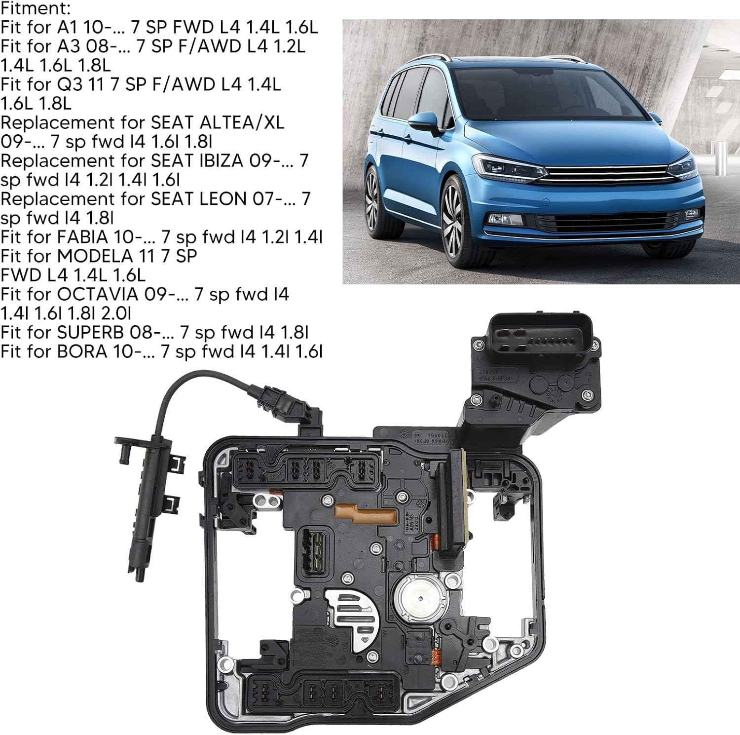 Transmission Control Module, 0AM927769D Aluminium Alloy Engine TCM TCU Module 7 Speed Transmission Mechatronic Control Unit for A1 A3 Q3, Replacement Seat Ibiza Leon Altea image number 6