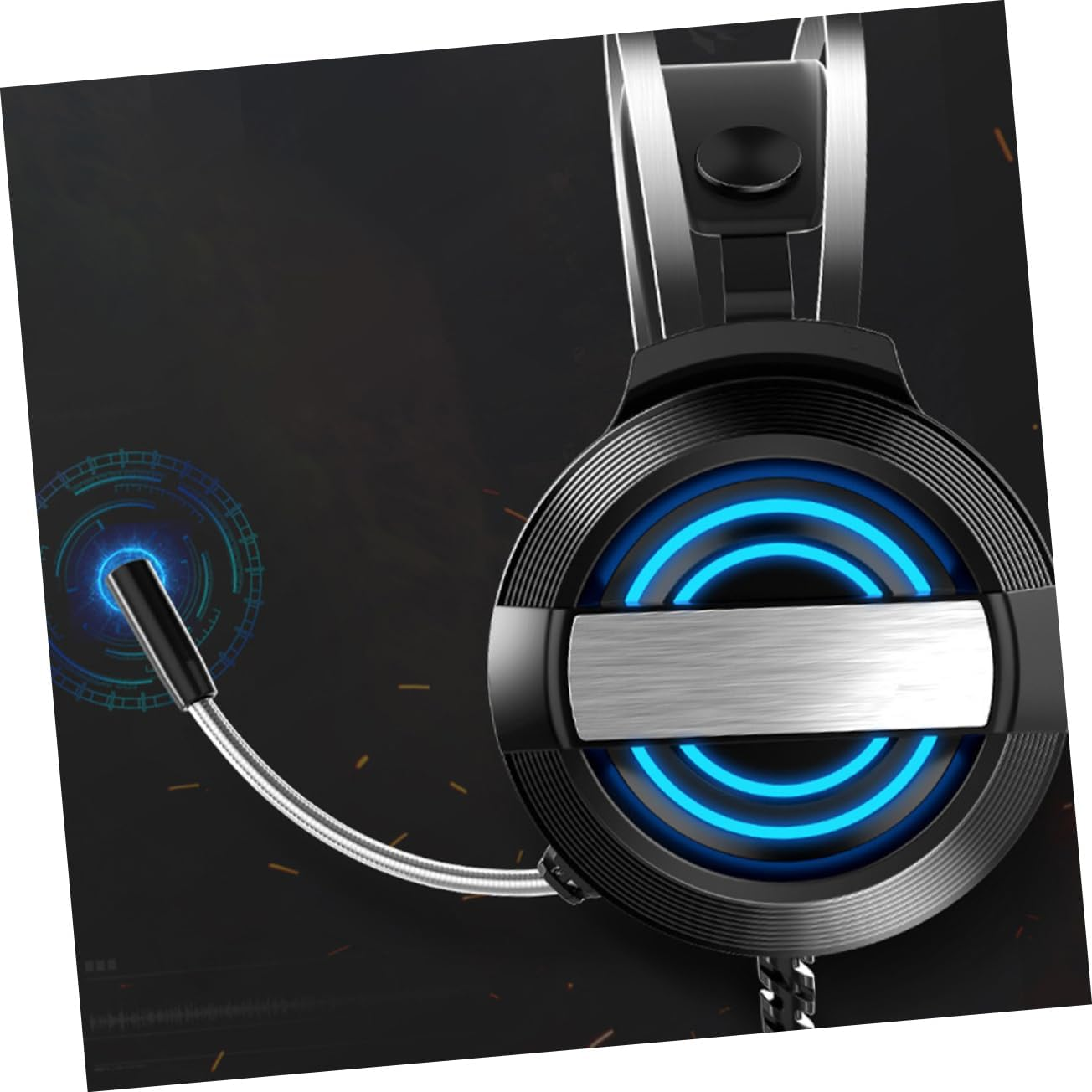 Gaming Headset USB Wired Stereo Pc Headphones with Microphone for Desktop and Home Use, Over-Ear Black Standard Edition for Professional Gamers image number 1