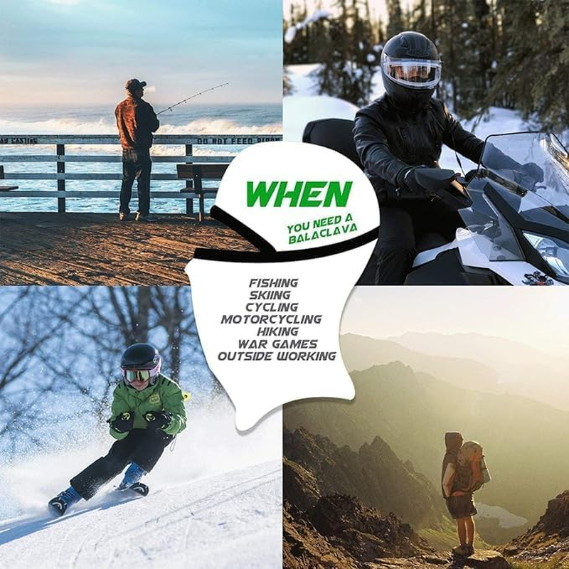 Balaclava Face Mask Adjustable Windproof UV Protection Hood image number 4