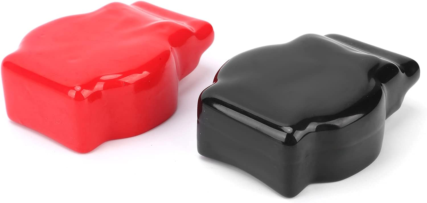 Fdit 2Pcs Universal Battery Terminal Covers, PVC Positive/Negative Terminal Protector for Cars, Motorcycles, Trucks & Rvs | Fireproof, Dustproof & Insulation Sleeves image number 6