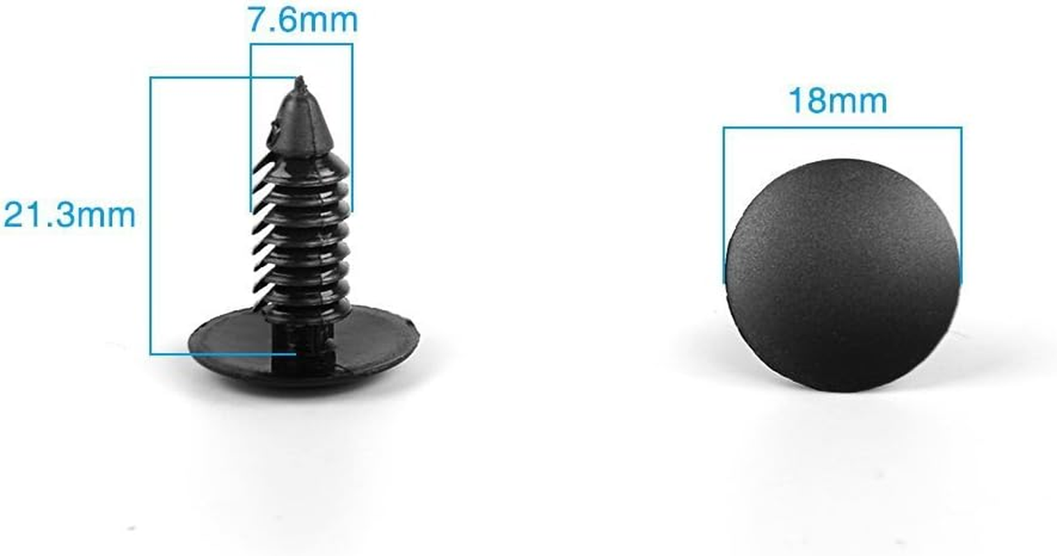 MANSHU 200 Pcs Car Plastic Trim Boot Rivets Push Clip Fastener, 6.4Mm Hole Push Retainer Bumper Fender Shield Clips, Automotive Plastic Push Pins Bumper Clips, Car Plastic Rivets Retainers Screw. image number 3