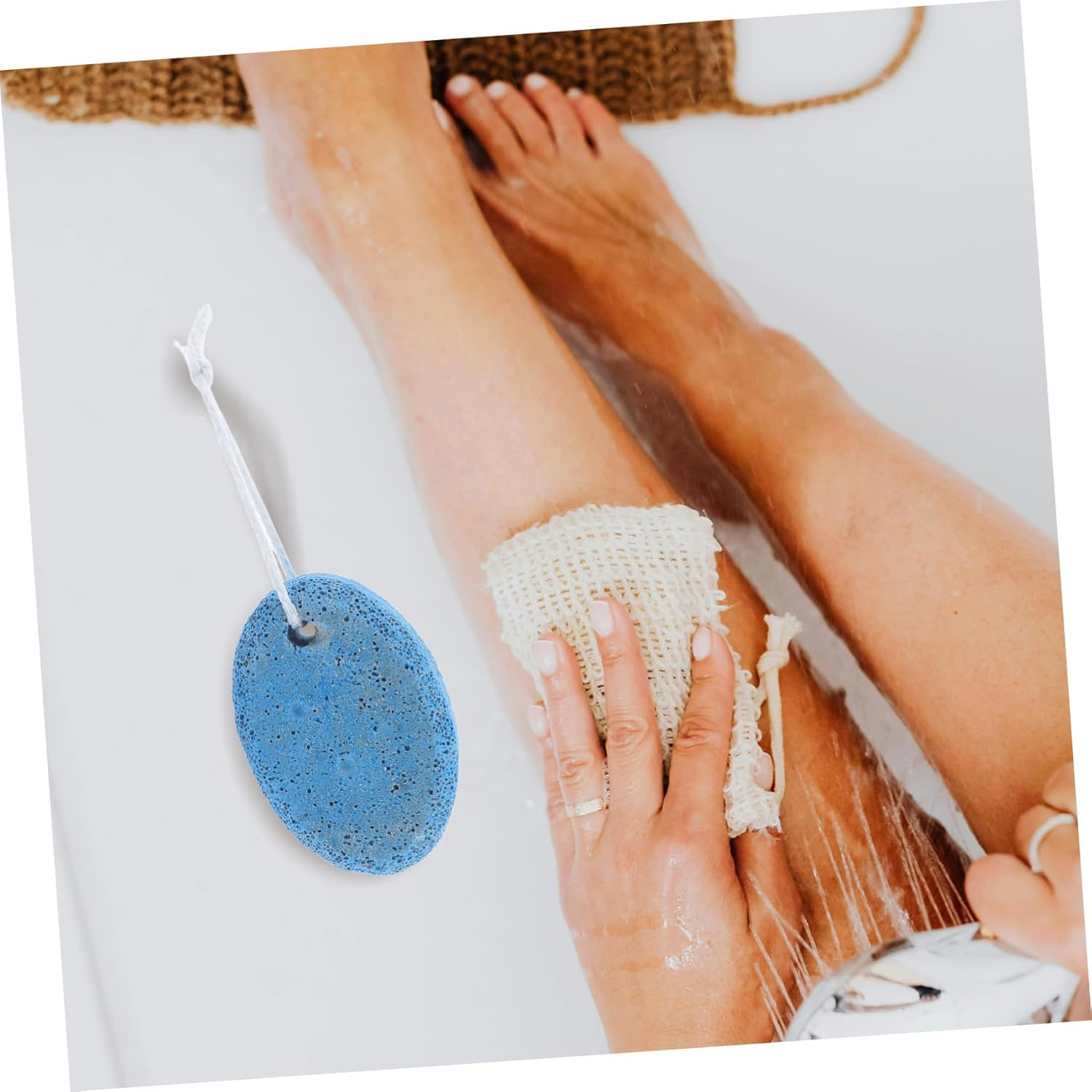 YOSADIER Pumice Stone for Feet Heels Reusable Large Volcanic Hard Skin Callus Scrubber and Remover Heel Scraper for Feet Hands Blue image number 4