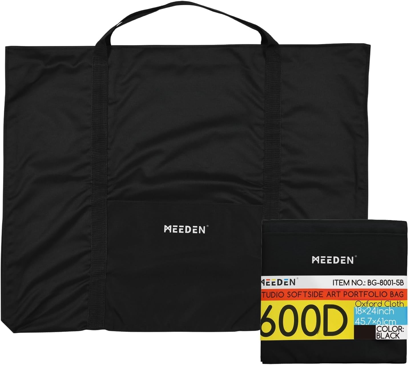 MEEDEN Art Portfolio Case 20"X 26"- Waterproof, 600D Oxford Cloth, Art Portfolio Bag Black, Portfolio Folder for Artwork for Artwork, Drawing, Canvas, Photography, Poster image number 3