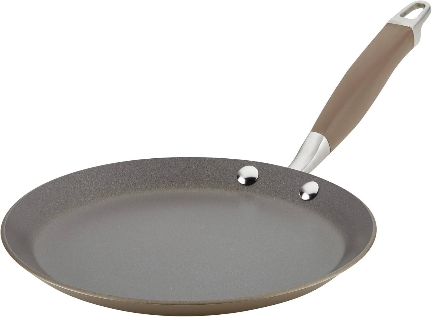 Anolon Advanced Home Non-Stick Cr&ecirc;pe Pan 24Cm &ndash; Hard-Anodised Aluminium, Pfoa-Free, Oven Safe to 200&deg;C, Suregrip&trade; Handle, Easy Clean, Metal Utensil Safe &ndash; Bronze Finish