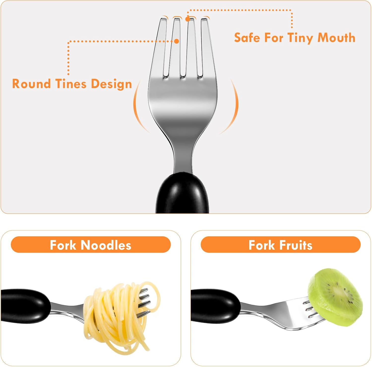 Lehoo Castle Toddler Cutlery, 6 PCS Childrens Cutlery Set, Kids Cutlery Set Includes 2 X Childrens Forks/Knives/Spoons, Toddler Knife and Fork Set（Excavators） image number 3