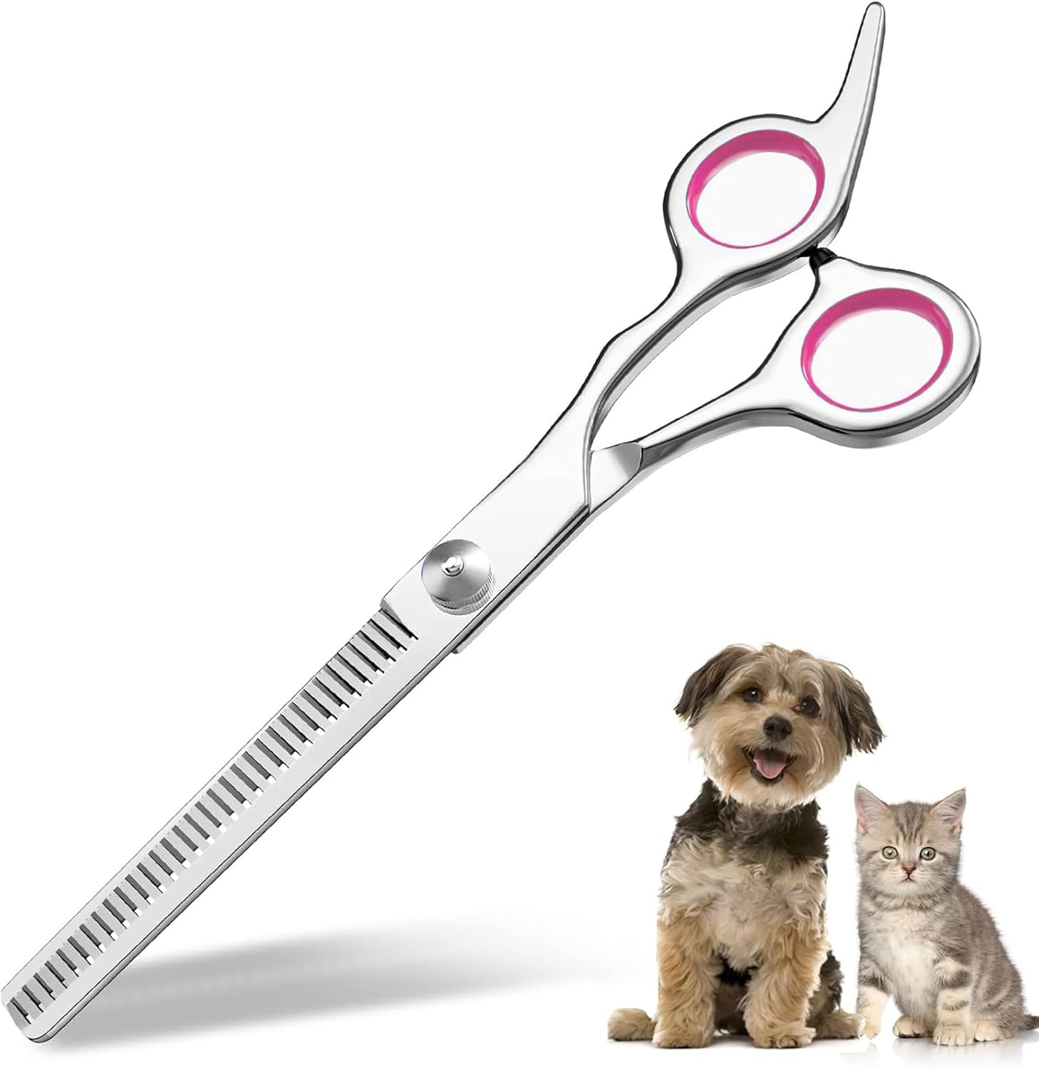 Professional 6 Inch Stainless Steel Pet Grooming Scissors for Dogs and Cats - Curved and Paw Scissors (B) image number 2