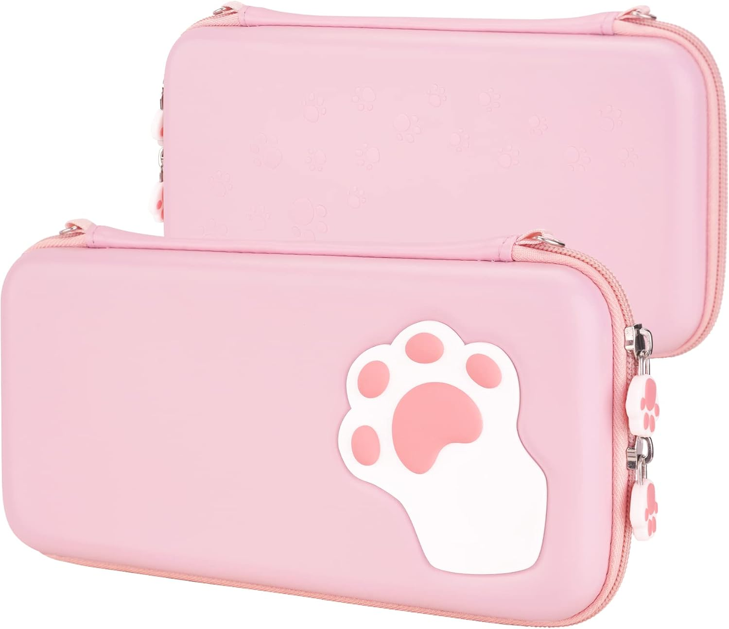 Extremerate Playvital Pink Cute Carrying Case for Nintendo Switch Lite, Thumb Grip + Kitten & Chicken Slim Travel Case for Switch Lite, Portable Hardshell Girl Storage Case for Switch Game Accessories