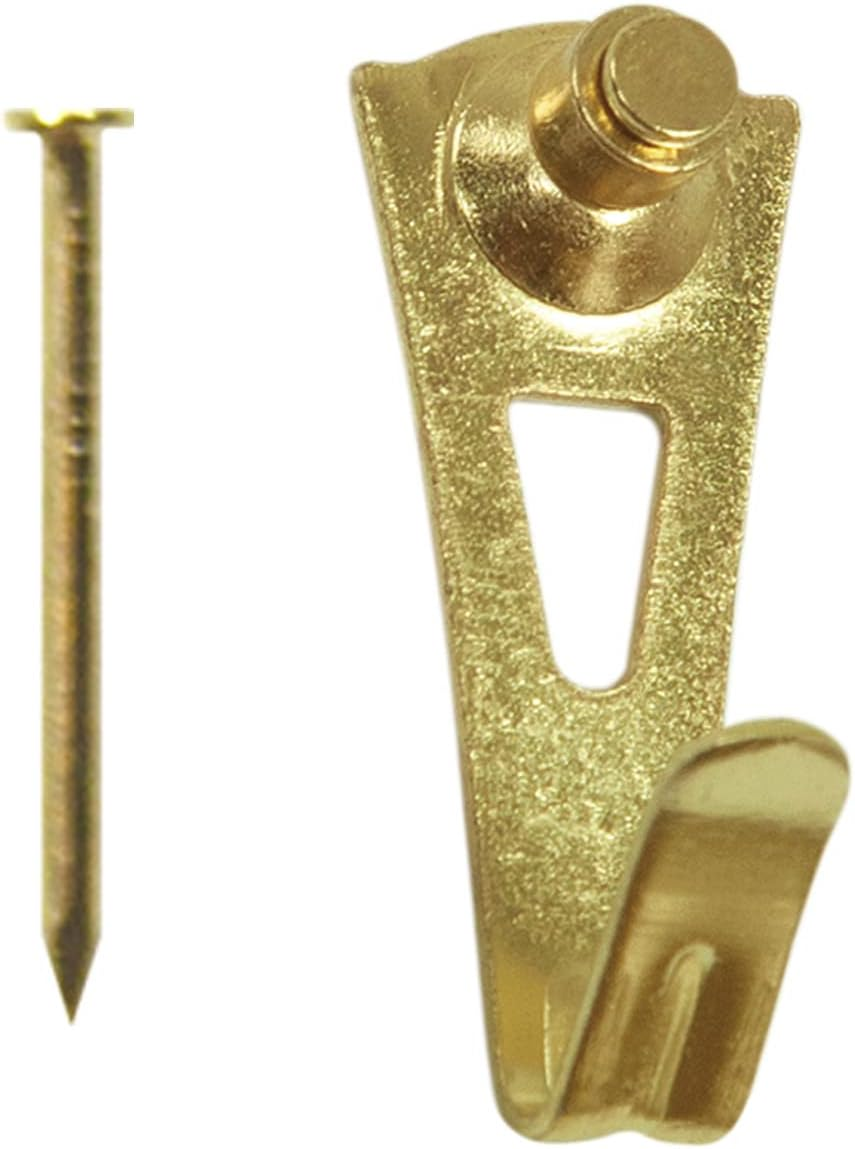 Picture Hanging Kit ， 10-100Lbs Heavy Duty Picture Hangers ，140Pcs Golden Picture Hanging Hooks，Picture Hooks Hardware for Picture Frame, Painting，Portraits , Mirror image number 2