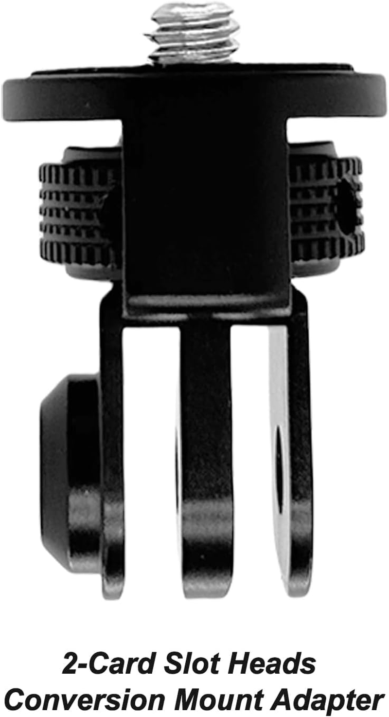 Higatful 2PC Aluminum Camera Tripod Mount Adapter, 1/4" 20 Camera Mount for Go Pro Hero 13/12/11/10/9/8/7, Insta 360 X4/X3/X2/X/RS/R, DJI Osmo and Other Cameras Accessories image number 6