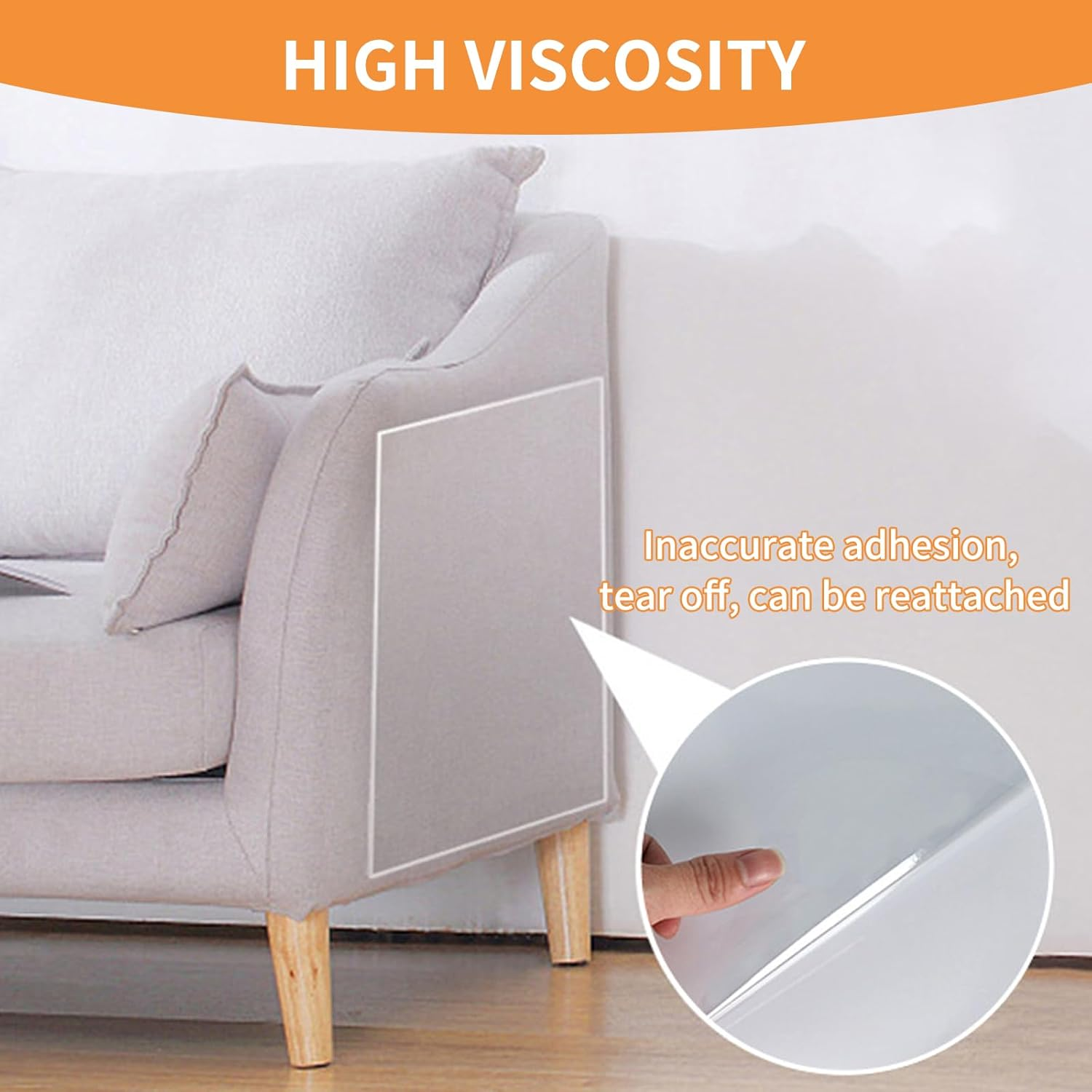 Scratch Protection Cat Tape, Self-Adhesive Transparent Anti-Scratch Film for Furniture, Couch, Sofa, Door, Wall, Scratch Repellent, 30 Cm X 500 Cm, Furniture Protection, Scratch Film, Scratch Pads image number 1