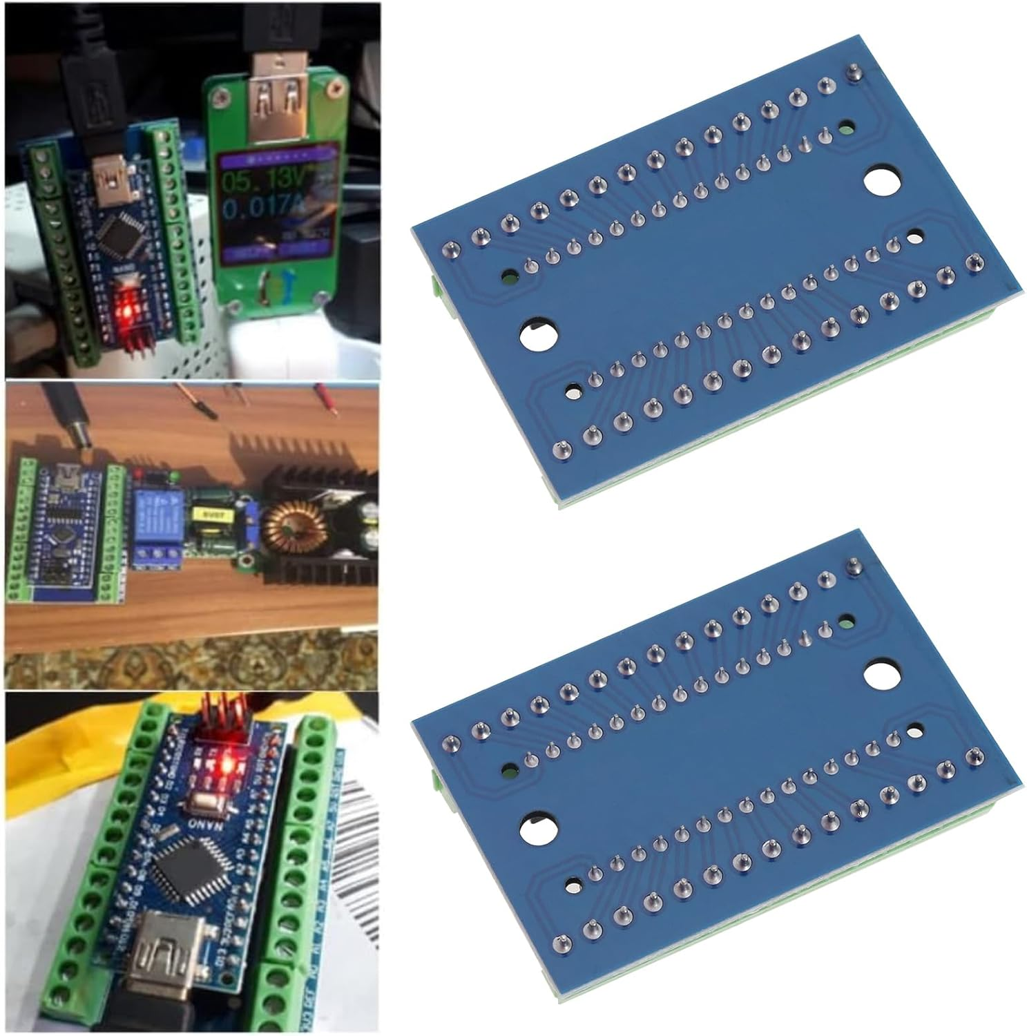 OTOTEC 3 Pcs Controller Terminal Adapter Expansion Board Compatible with Nano IO Shield Simple Extension Plate Compatible with Nano AVR ATMEGA328P image number 2