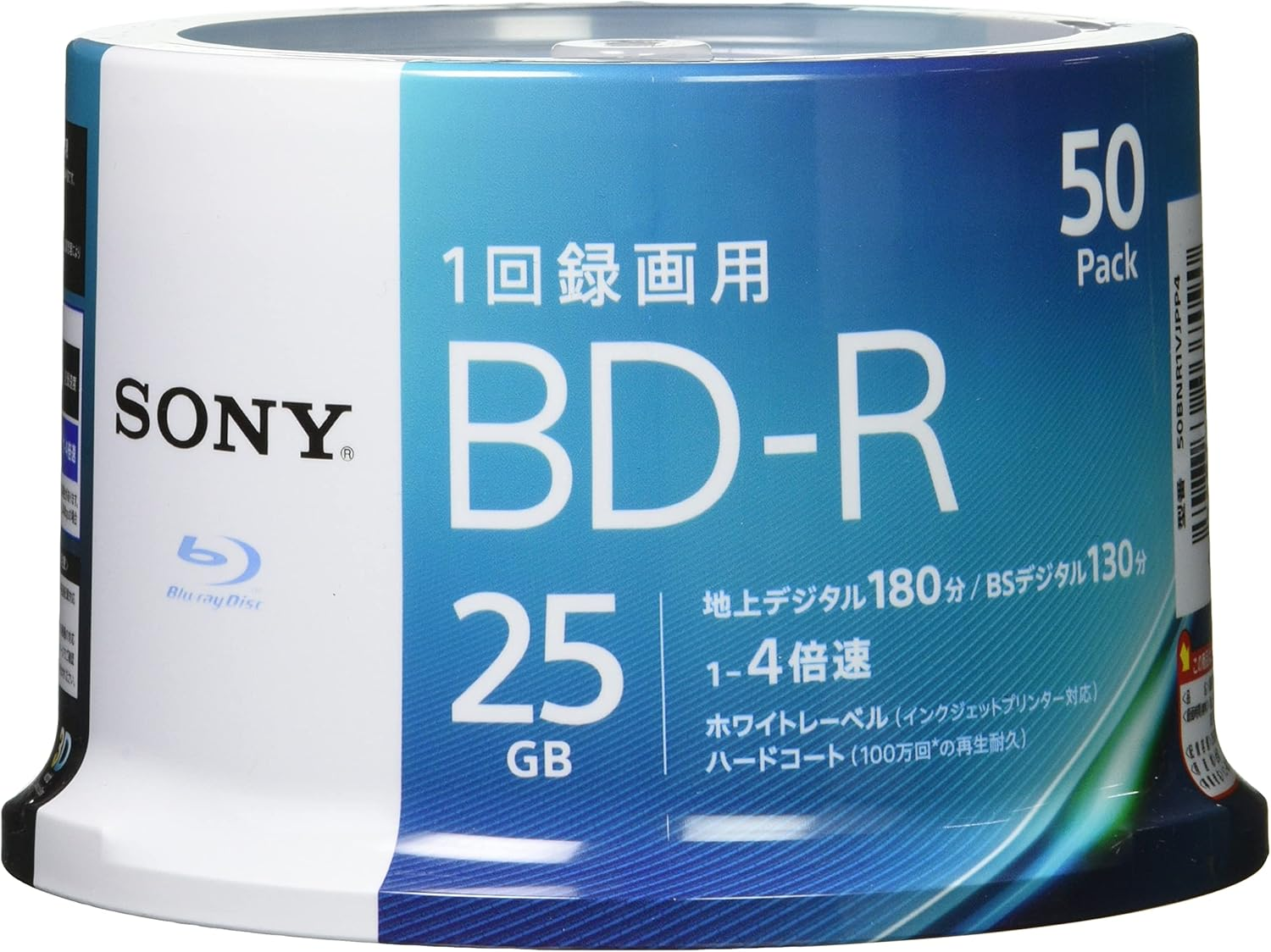 SONY Video for Blu-Ray Disc 50BNR1VJPP4 (BD-R 1 Layer: 4-Speed 50 Sheets Pack)(Japan Import-No Warranty) image number 3