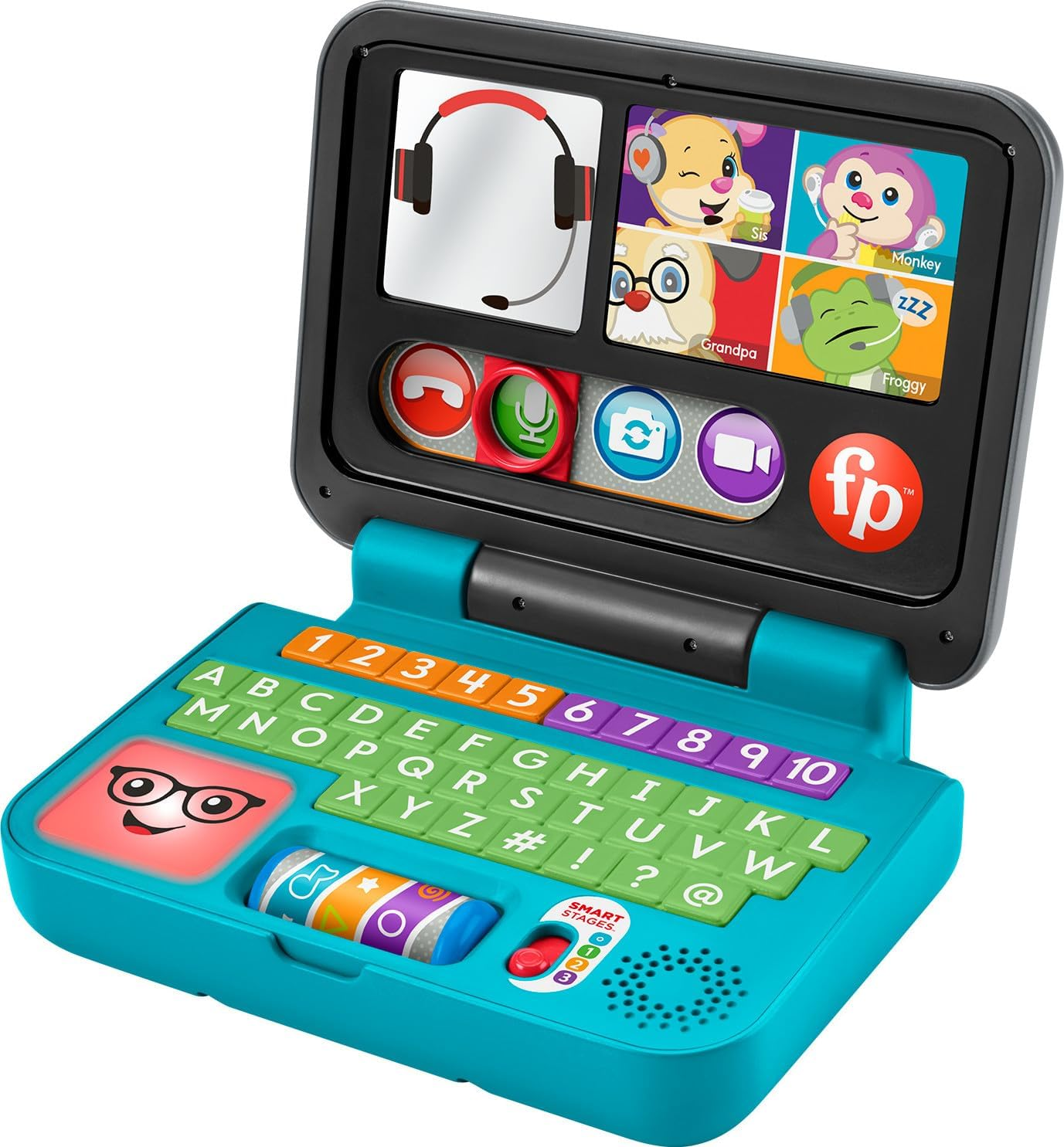 Fisher-Price Baby & Toddler Toy Laugh & Learn Let&rsquo;S Connect Laptop Pretend Computer with Smart Stages for Infants Ages 6+ Months​ image number 1