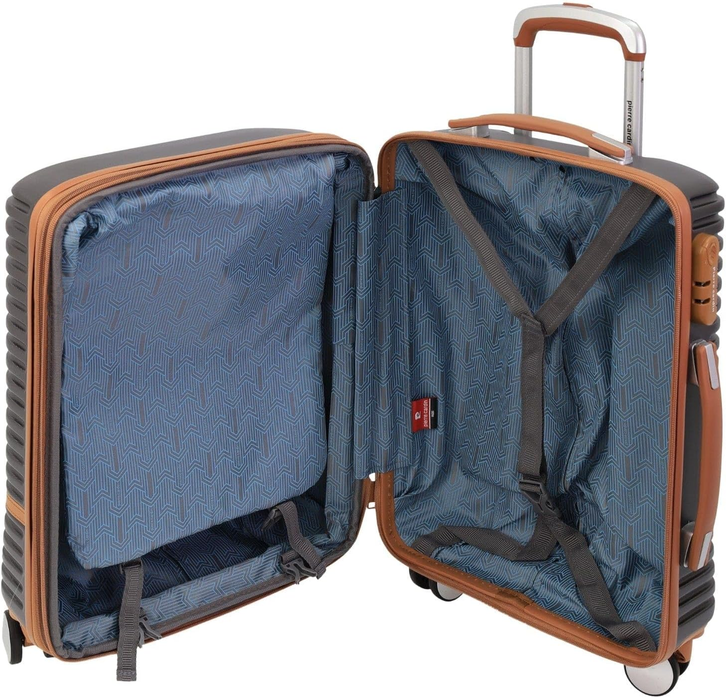 Pierre Cardin 54Cm Cabin Hard Shell Suitcase in Charcoal image number 2