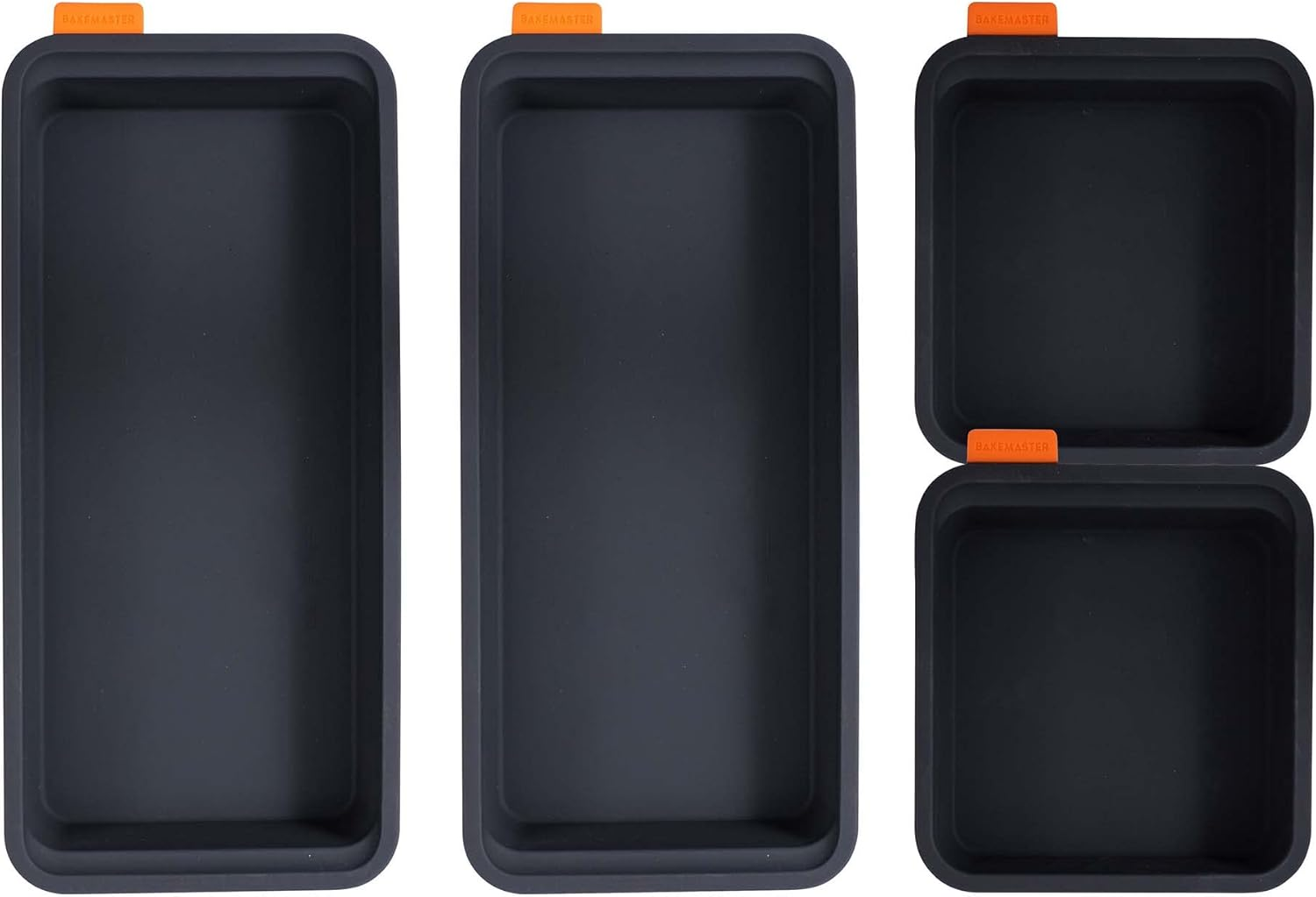 Bakemaster Mixed Silicone Oven Divider Trays, Set of Four, 13 X 13 X 3.5 Cm/28 X 13 X 3.5 Cm, Grey image number 2