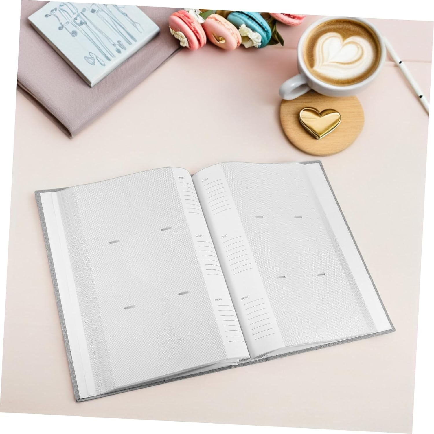 Gatuida Elegant Photo Scrapbook Album for Wedding Birthday Engagement Aesthetic Scrapbooking Album image number 4