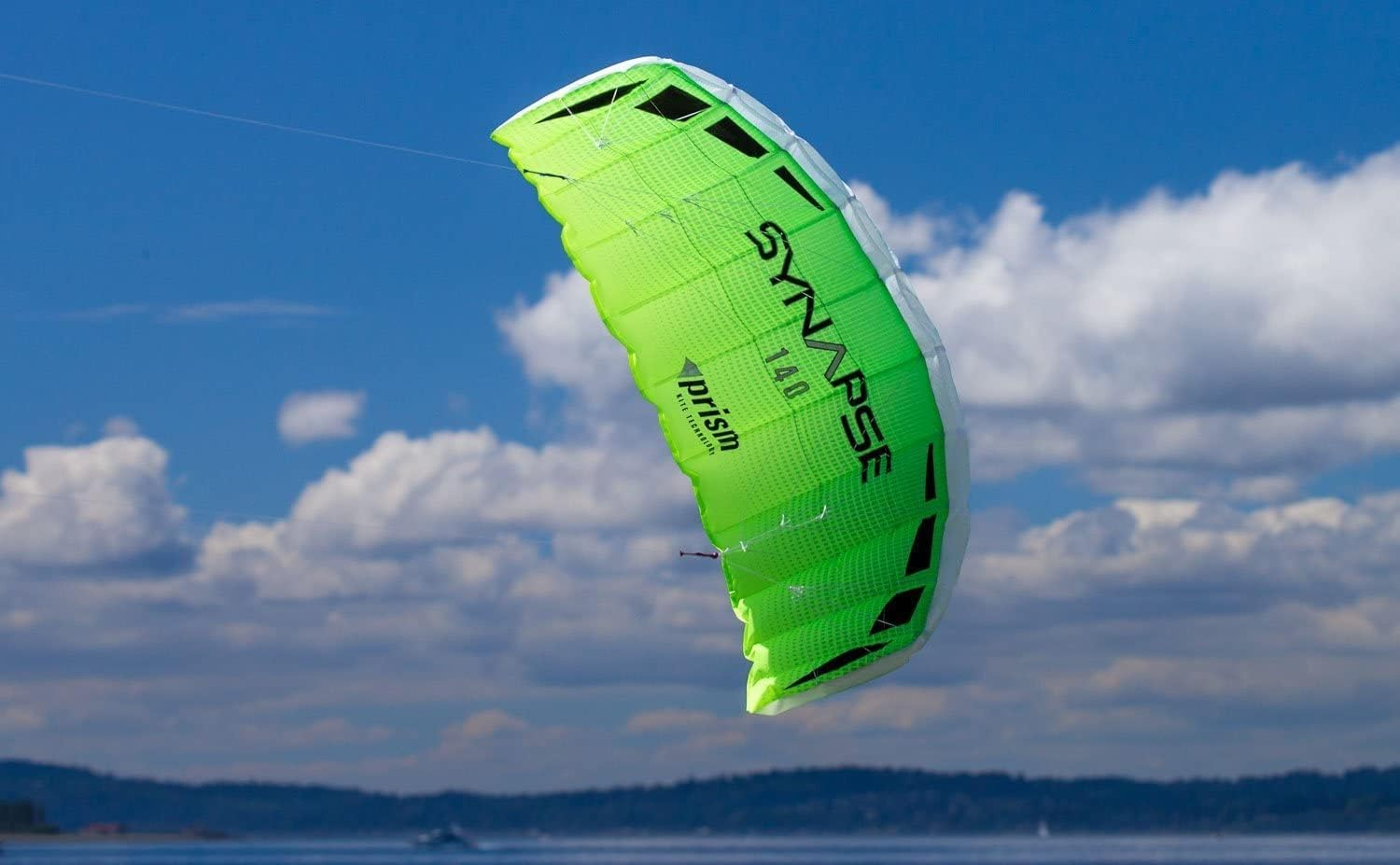 Prism Kite Technology Synapse 140 Dual-Line Parafoil Kite - an Ideal Entry Level Kite to Dual-Line Kiting, Cilantro, SYN140 image number 1