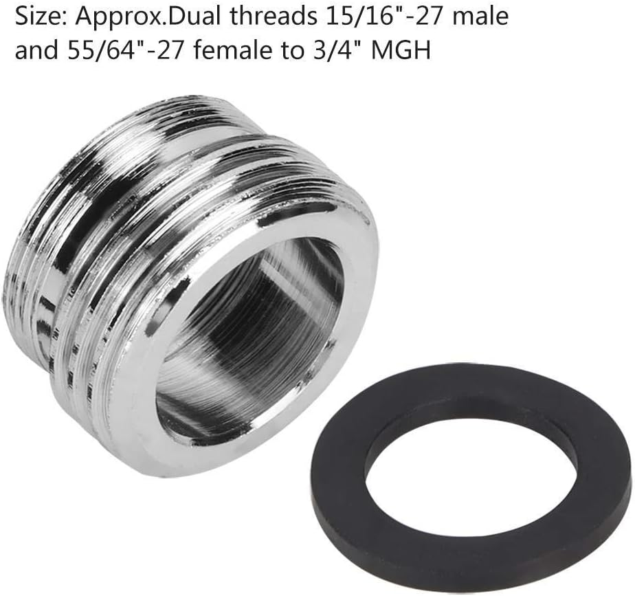 Faucet Adapter Faucet Diverter, Brass Faucet Aerator Adapter Male Female Kitchen Faucet Adapter Converter to Faucet Aerator, Garden Hose, Standard Hose in RV, Apply on Both Removable and Cache Aerator image number 2