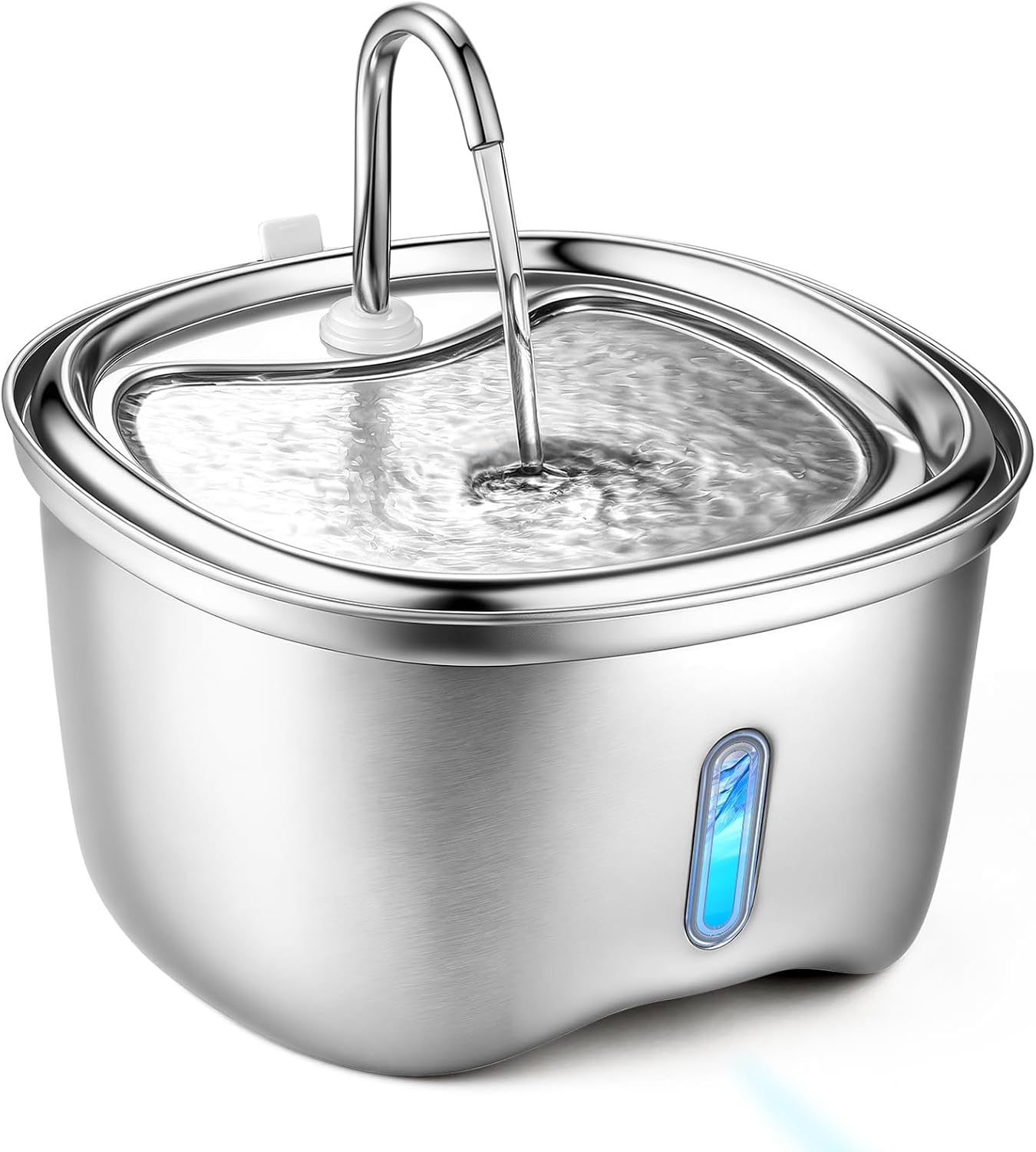 Zeepet Cat Drinking Fountain Stainless Steel Pet Drinking Fountain for Cats Indoor Automatic Cat Fountain for Drinking