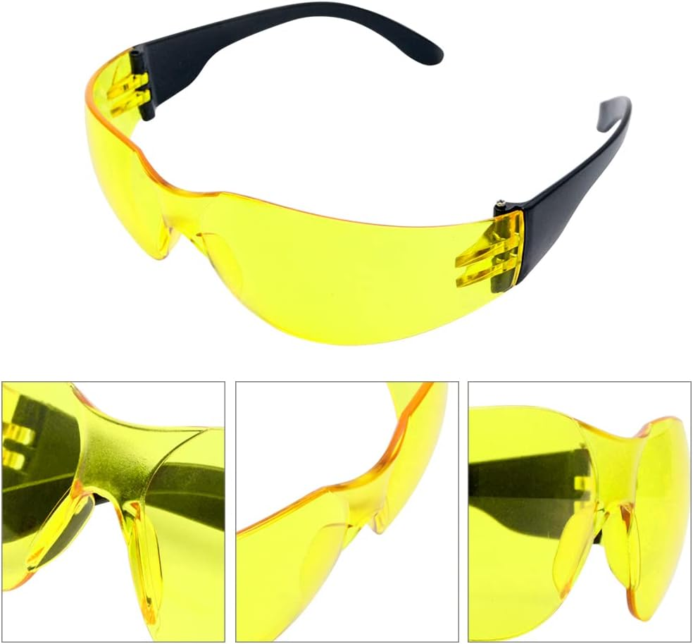Safety Glasses, Anti-Fog and anti Scratch Reduction Coating, Reinforced Resistant and Protective Lens, Eye Protection Glasses Safety for Snug Fit (Yellow) image number 1