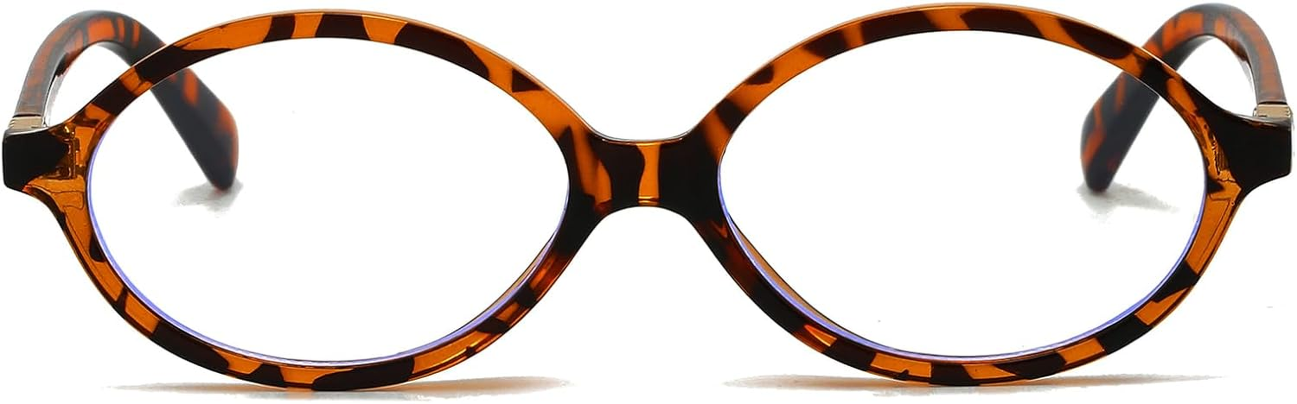 LJCZKA Oval Blue Light Glasses for Women Men Computer Glasses Oval Frame anti Eyes Strain Headache Unisex for Reading Texting Gaming