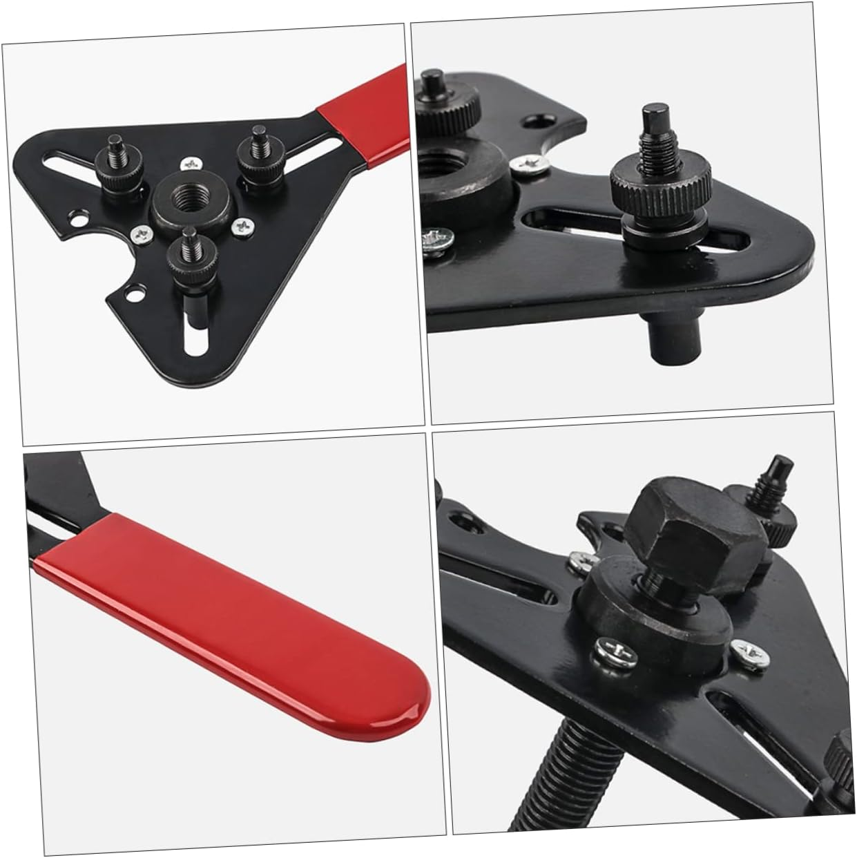 SOESFOUFU Car Ac Compressor Clutch Remover Wrench Set 8Pcs Metal Holding Tool Kit for Automotive Air Conditioner Clutch Repair and Disassembly with Steel Handles image number 2