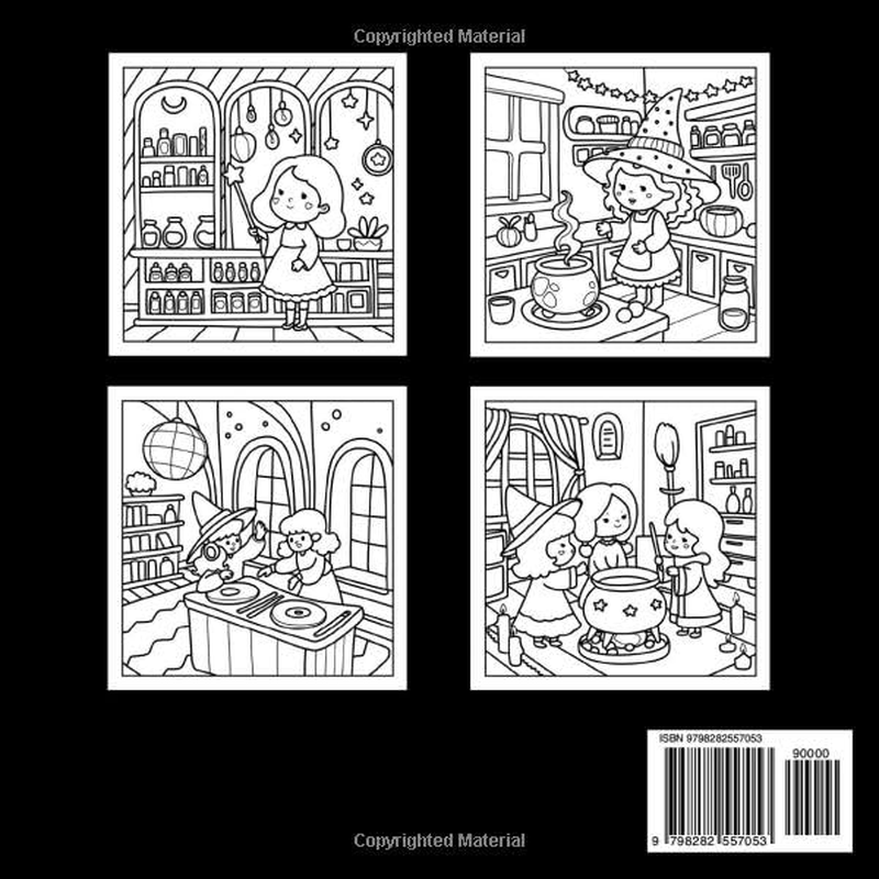 Cozy Witch, Adorable Magical Moments Coloring Book for Adults, Teens: Chibi Witchy Illustrations, Hygge & Comfy Fantasy Vibes