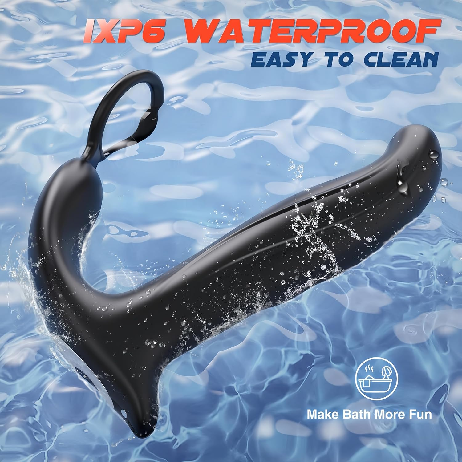 Funflick 5-In-1 Prostate Massager Anal Vibrator Cock Ring, 10 Wiggling & Thrusting & Vibrating Modes Adult Toys, BDSM Remote Control Butt Plug Sex Toys for Men, Lifelike Silicone Dildo Anal Beads Enema Products, Strap on Sexual Wellness Products for Anal Stimulation and Improve Sexual Endurance