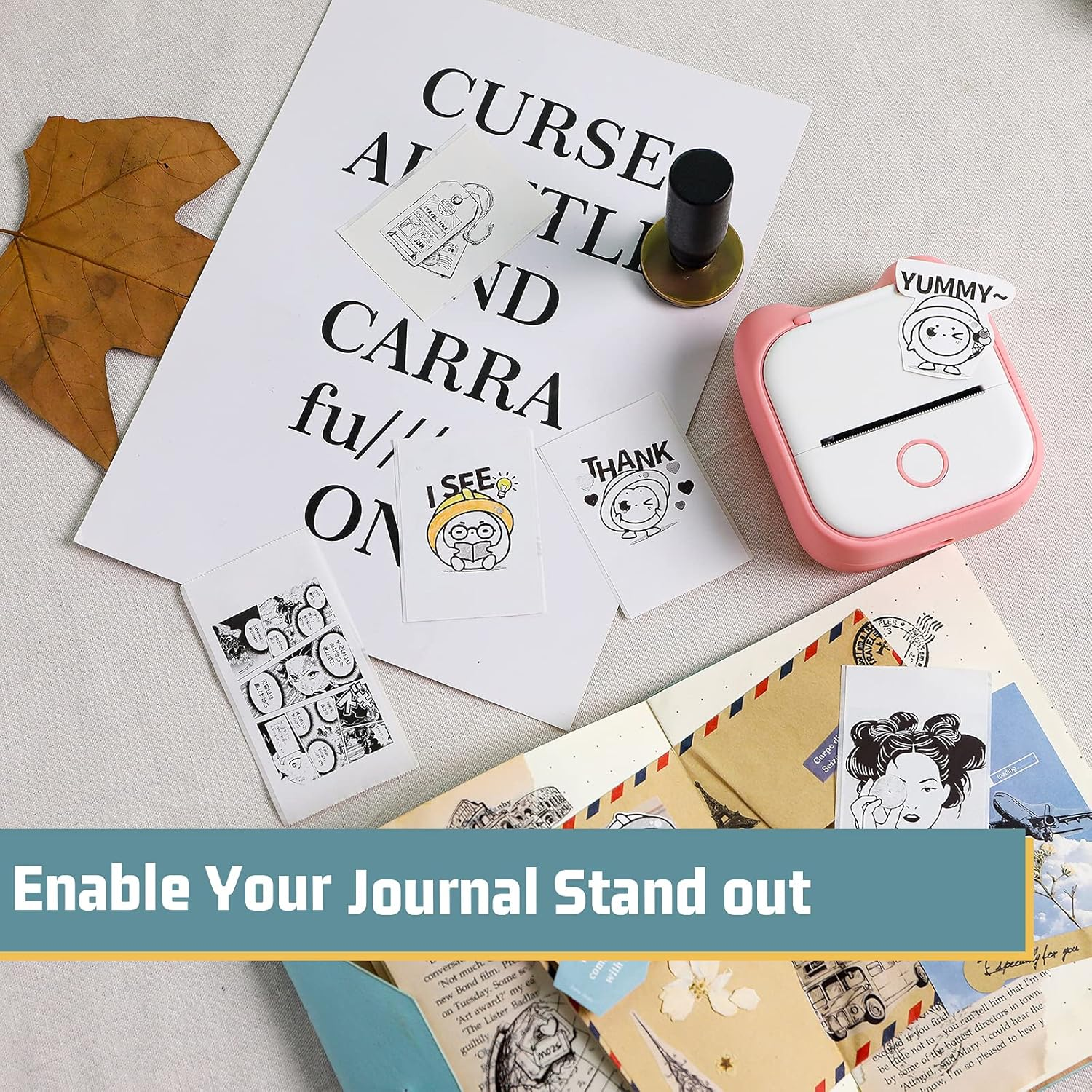 Memoking T02/M02X/M02L White Thermal Paper-10-Year Sticky 50Mmx3.5M for Journal Photo Texts Study Notes and More, 3 Rolls - Clear image number 5