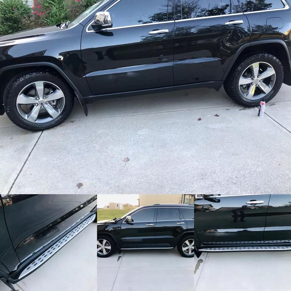 TINIANHHCT 2PCS Running Boards Fits for Jeep Grand Cherokee 2011-2021 Side Steps Bars Pedal Black(With Brackets) image number 6