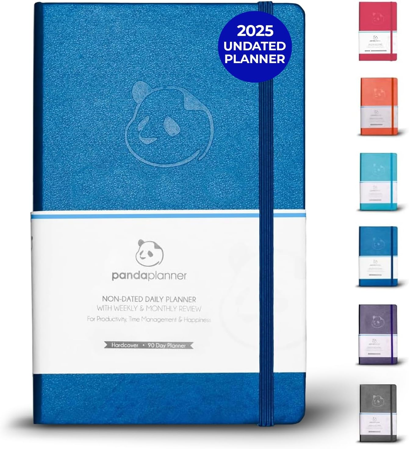 Panda Planner Raspberry Sorbet Daily Planner 2023 by - Organizer Planner for Goals, Gratitude & Focus - Weekly & Monthly Agenda Sections - Undated 90 Day Planner