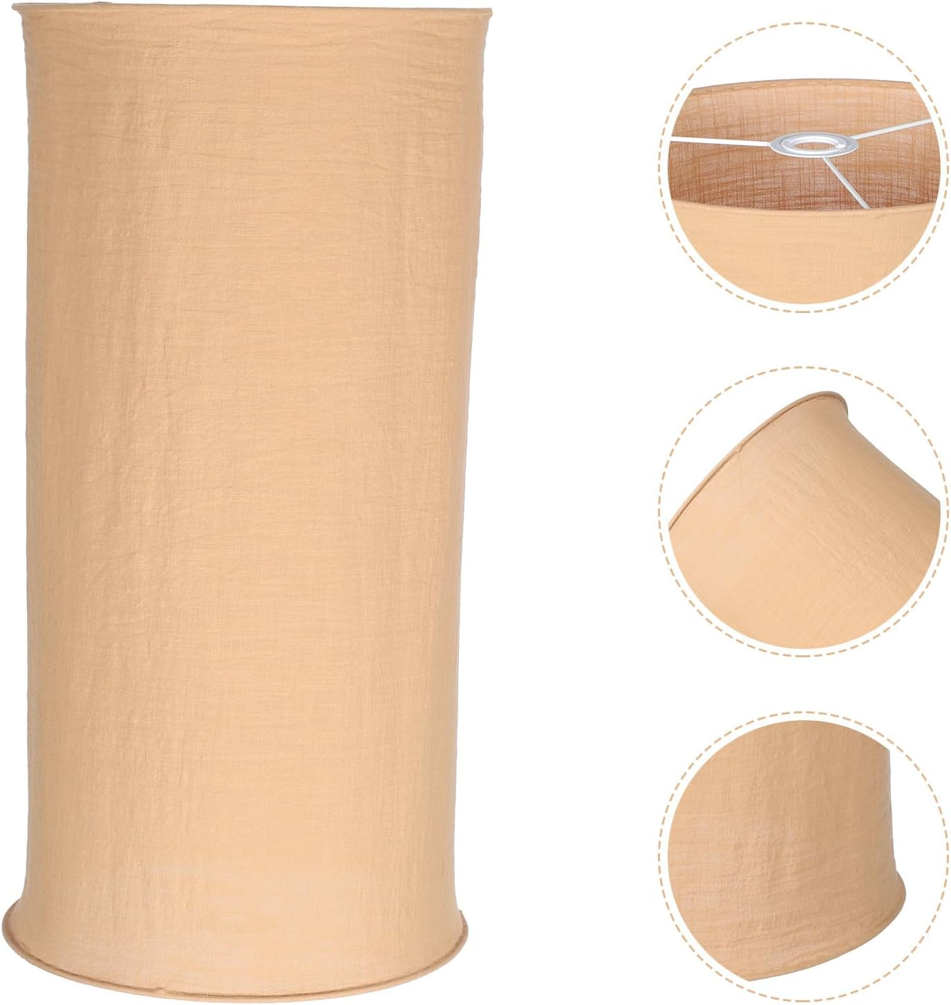 Foldable Khaki Cloth Pendant Lamp Shade E27 Lampshade 35Cm for Modern Ceiling and Table Lamps image number 6