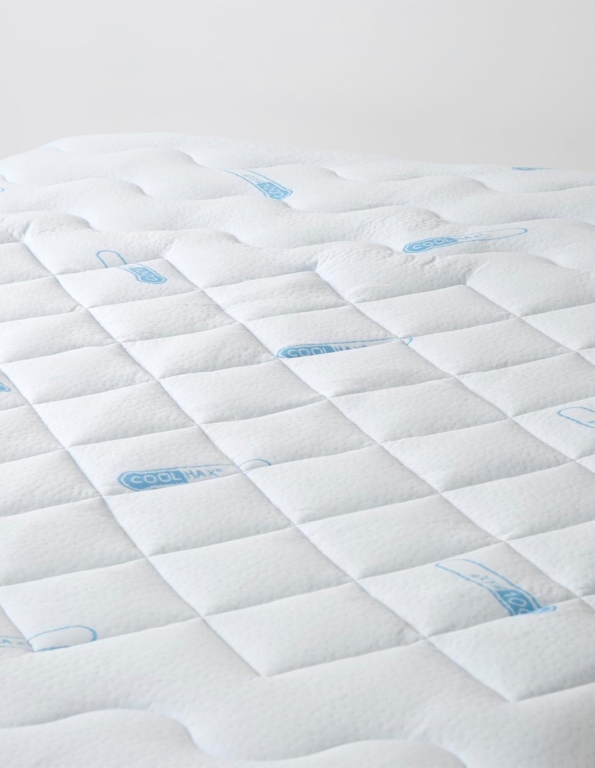 Tontine Reversible Coolmax Quilted Mattress Topper, Queen &ndash; Cooling Summer Side with Moisture-Wicking Fabric & Warm Winter Side &ndash; Soft Ultrafibre Polyester Fill &ndash; 50Cm Fitted Skirt &ndash; Machine Washable image number 1