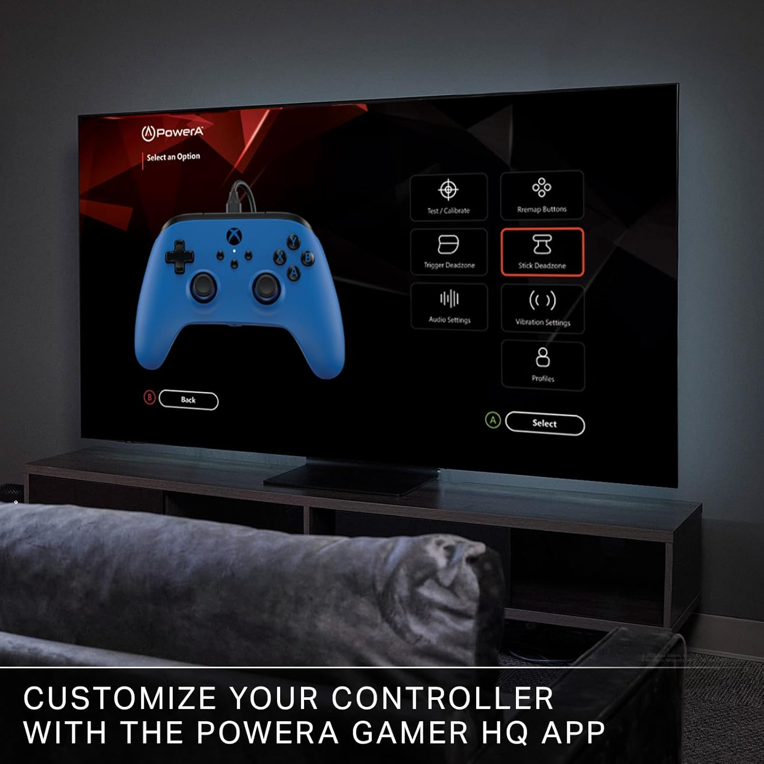 Powera Symmetric Wired Controller for Xbox Series X|S - Blue, Officially Licensed, Inline Thumbstick Layout, Windows 10/11 Compatible, Dual Rumble Motors, Impulse Triggers, 3.5 Mm Audio Jack - Blue Symmetric image number 3