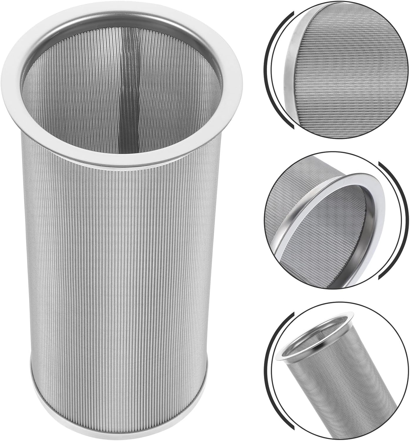 Toyvian Stainless Steel Coffee Strainer and Tea Filter Mesh Jar Filter Infuser for Home Office Restaurant Use Easy to Clean and Reusable