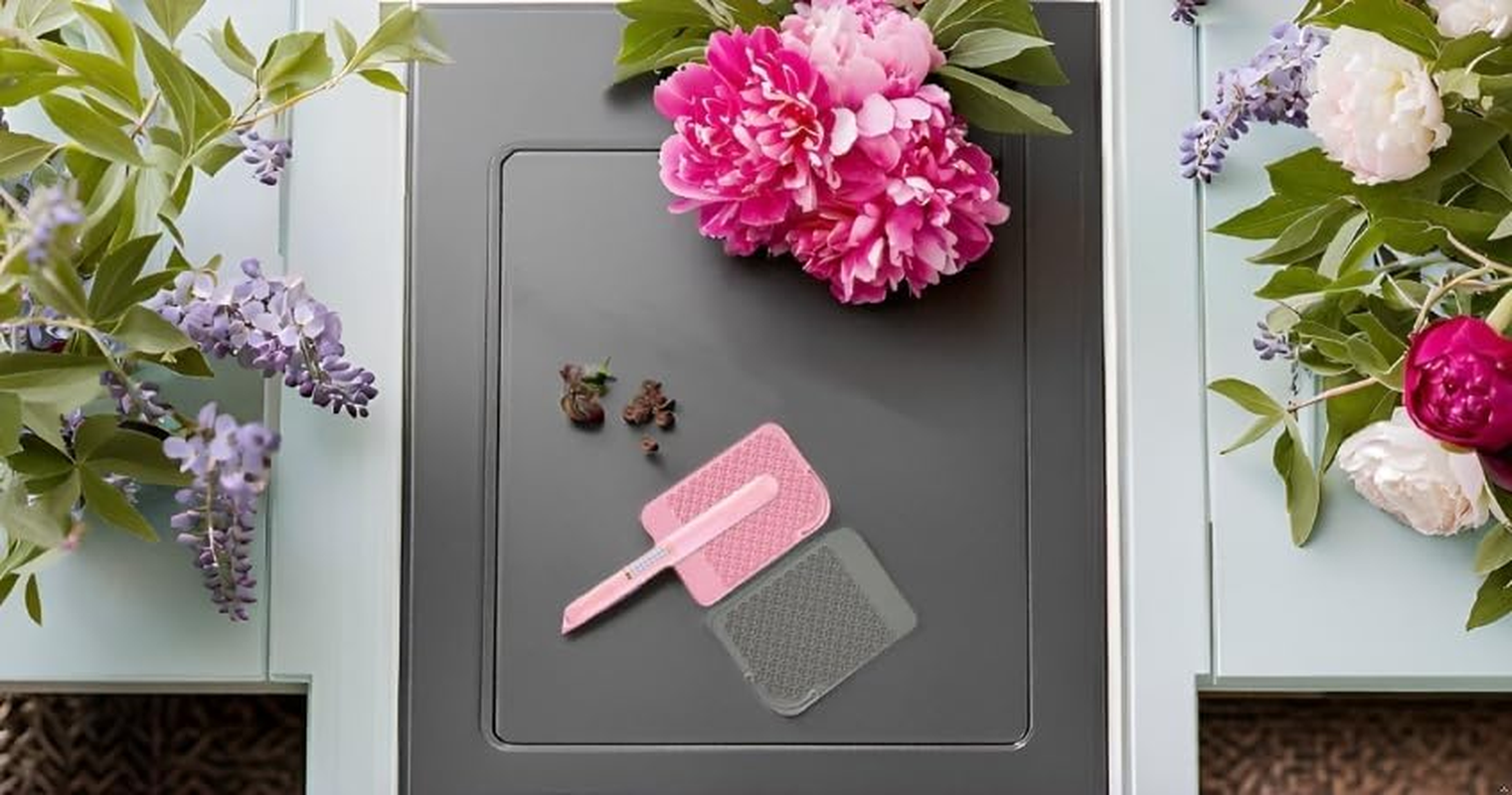 2 PCS Grey and Pink, Silione Heat Resistant Mat for Hair Straightener, Curling Irons, Flat Irons and Hair Styling Tools 8.27" X 6.1", at Travel and Home, Portable