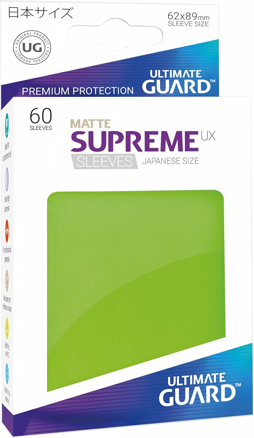 Ultimate Guard UGD010587 Supreme UX Sleeves, Japanese Size, Matte Black, 60 Counts - Matte Black image number 2