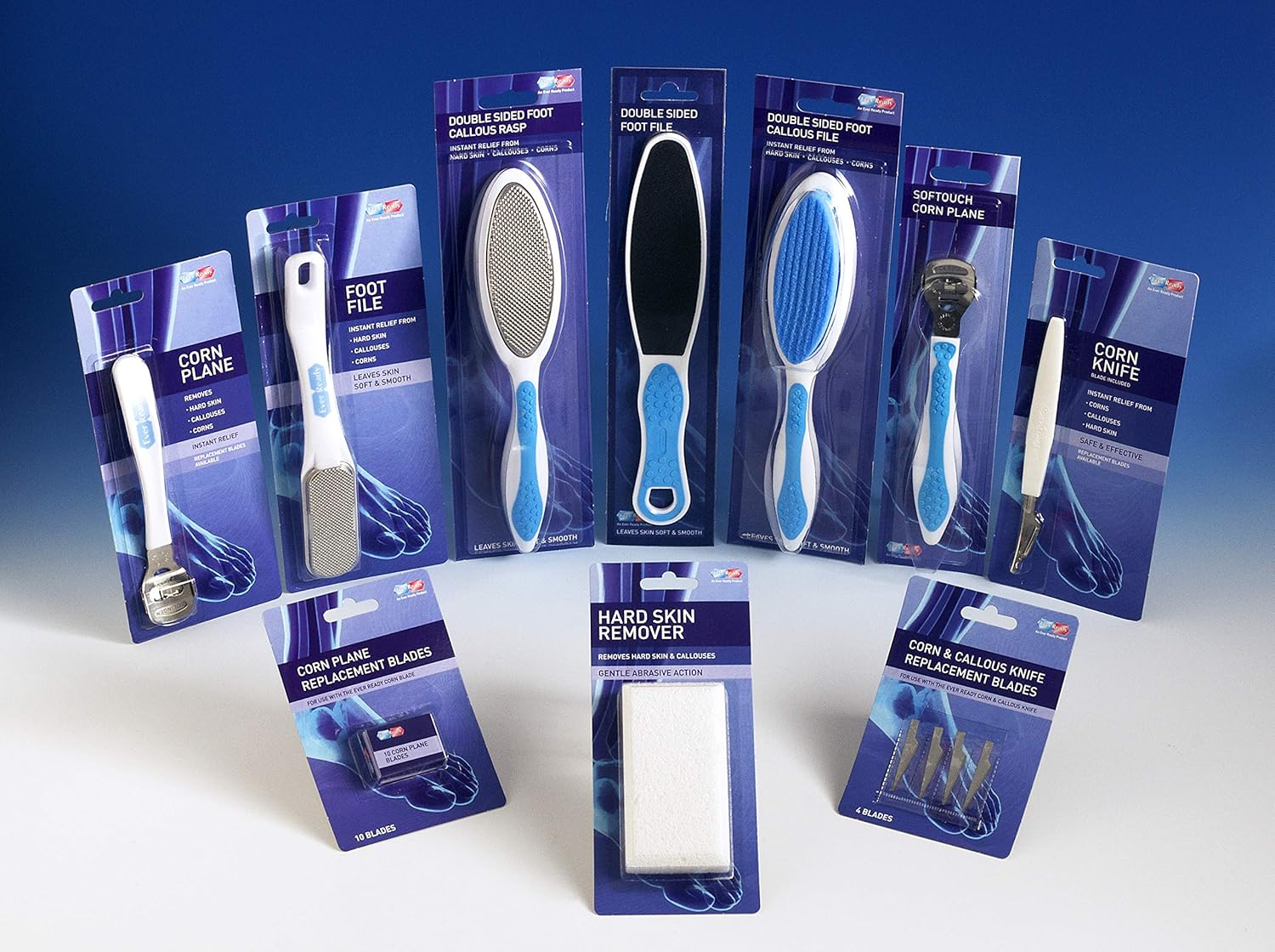 Ever Ready Corn & Callus Trimmer Refills X 4 - - Instant Relief from Corns | Removes Dry, Hard & Cracked Skin | Home Pedicure Treatment for Footcare