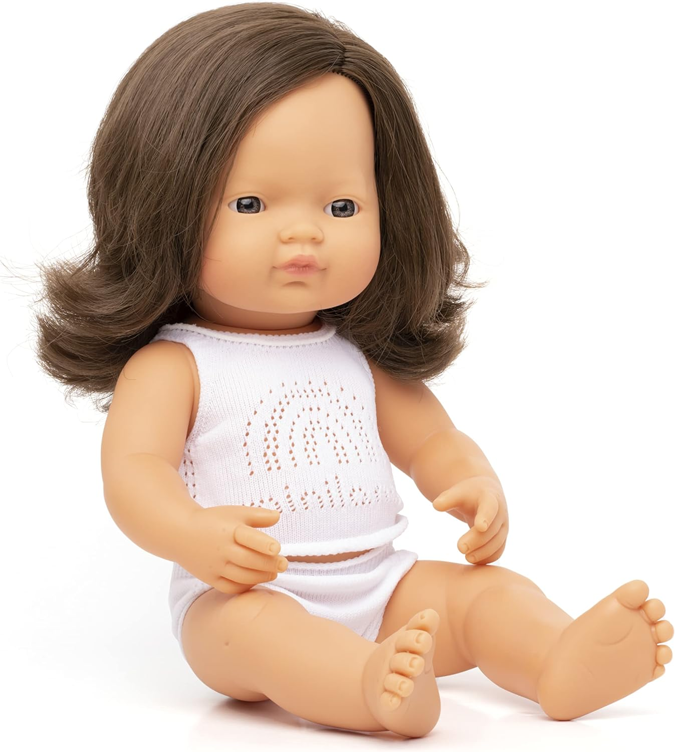 Miniland - Baby Doll - Caucasian Brunette Girl 38C image number 2