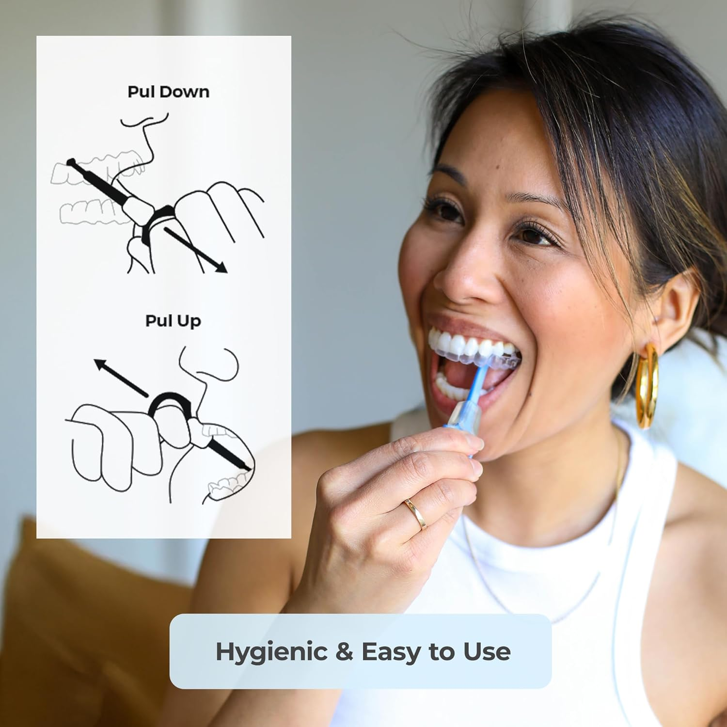 PUL Pack of 1 Reusable 2-In-1 Aligner Seating Chewie & Removal Tool &mdash; Compatible with Invisalign, Removable Braces, Retainers & Trays &ndash; Easy-To-Use Remover & Chew, Dental & Oral Hygiene Care &ndash; White